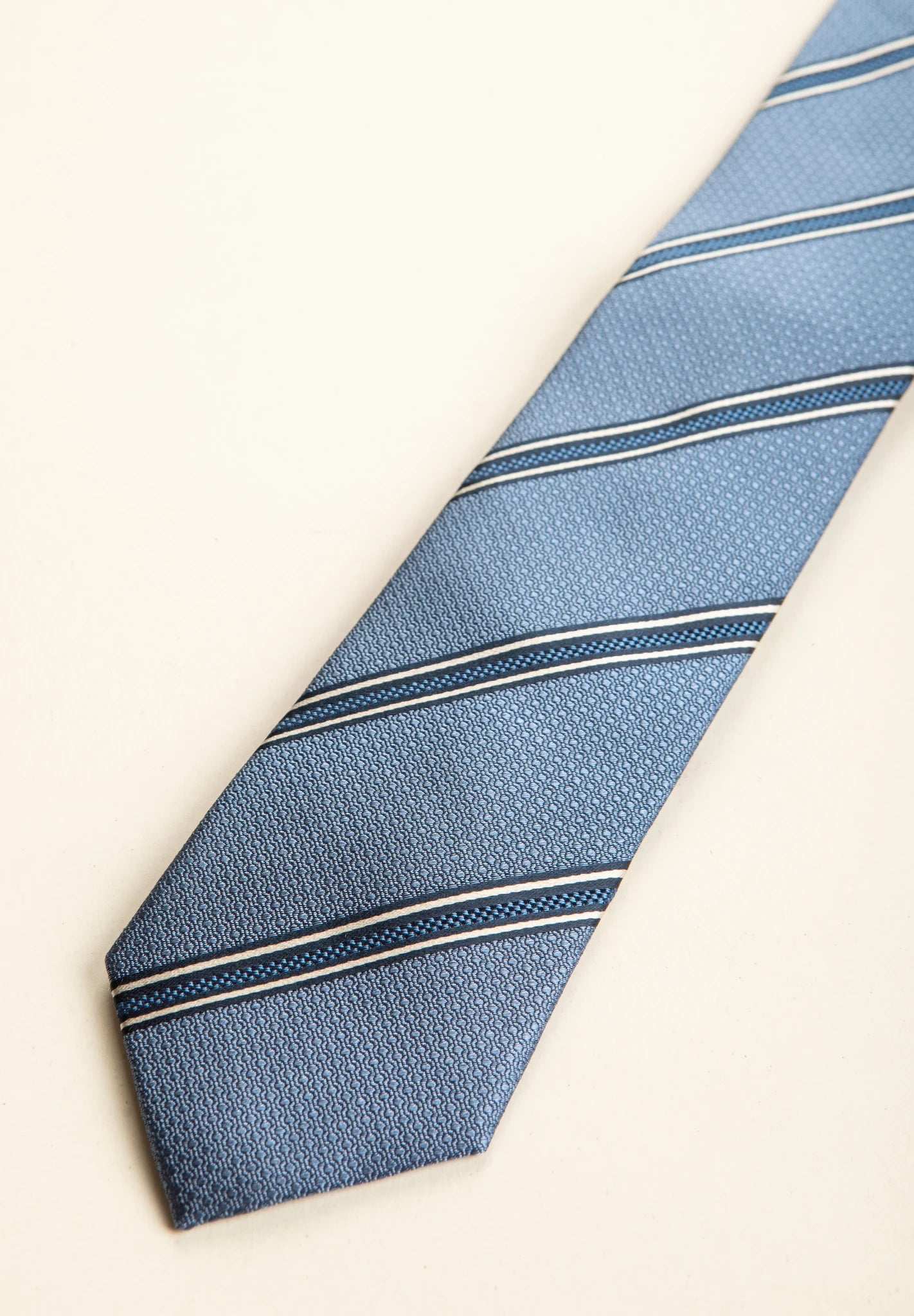 Cravatta avio azzurra regimental seta-Angelico