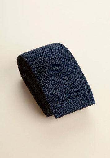 Blaue Seiden-Trikot-Krawatte