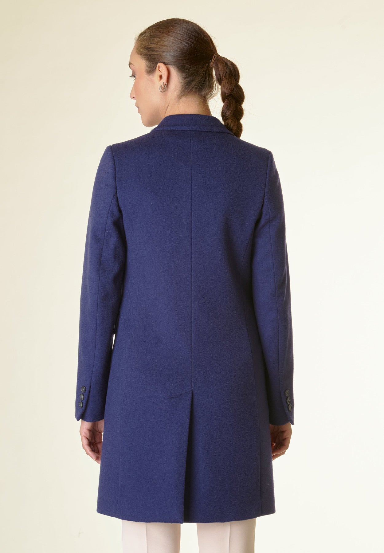 Cappotto blu corto lana cashmere