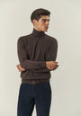 Brown merino wool turtleneck Lana Gatto