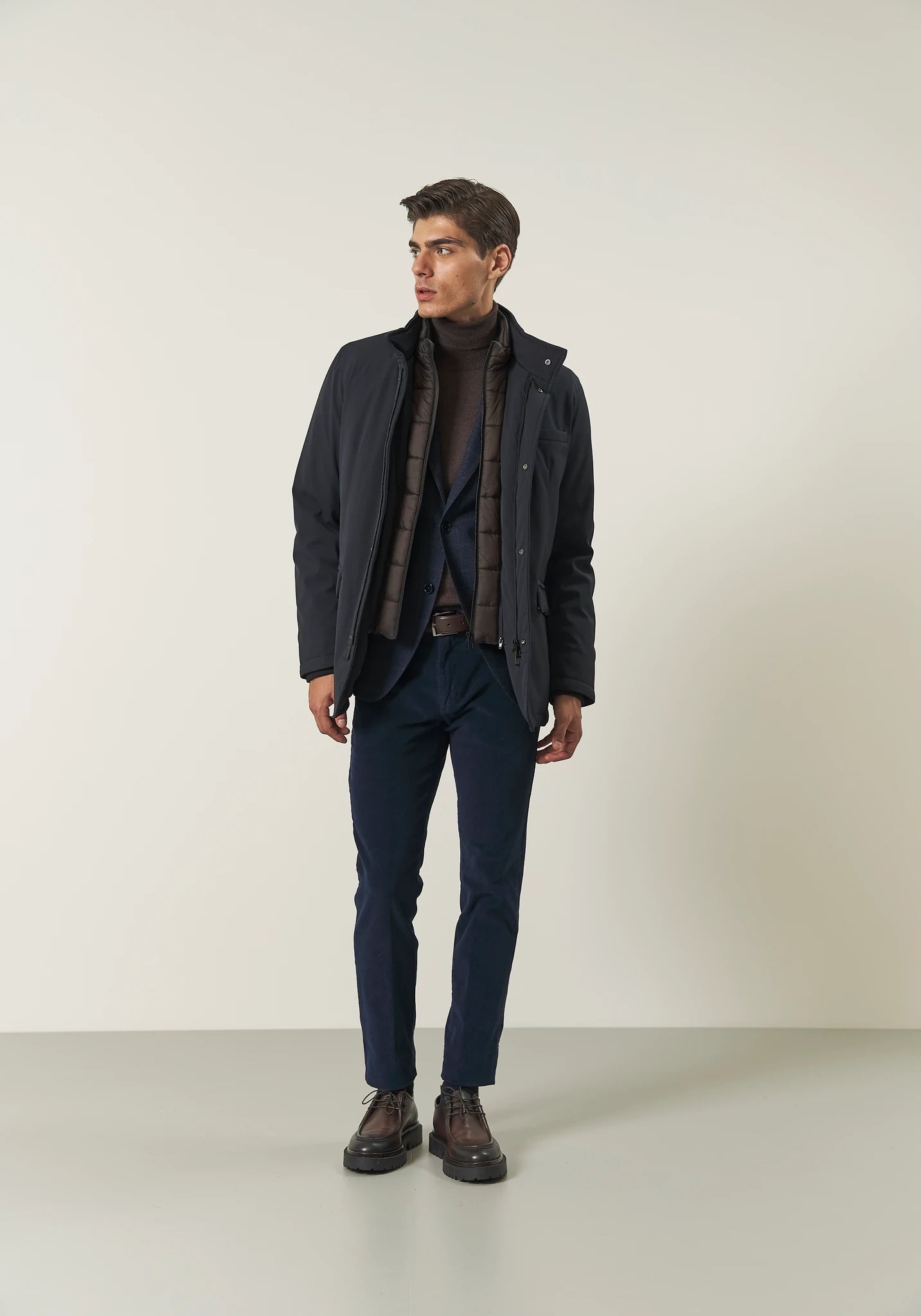 Field Jacket blu tessuto tecnico-Angelico