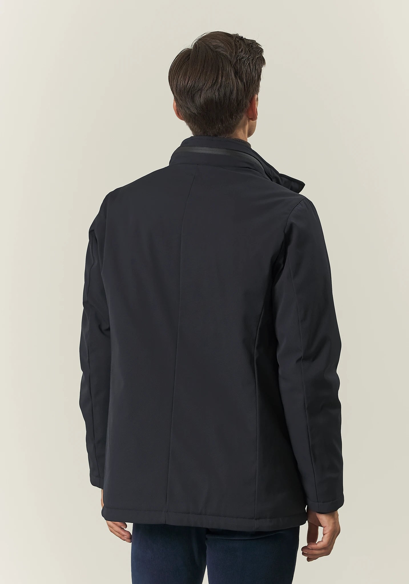 Field Jacket blu tessuto tecnico-Angelico