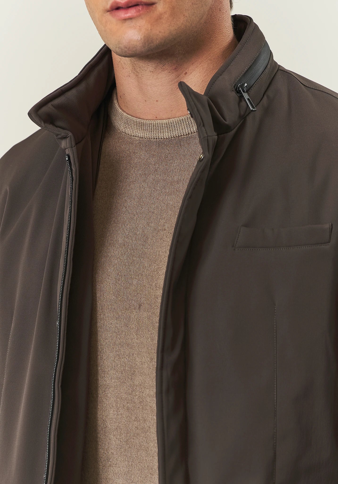 Field Jacket marrone tessuto tecnico-Angelico