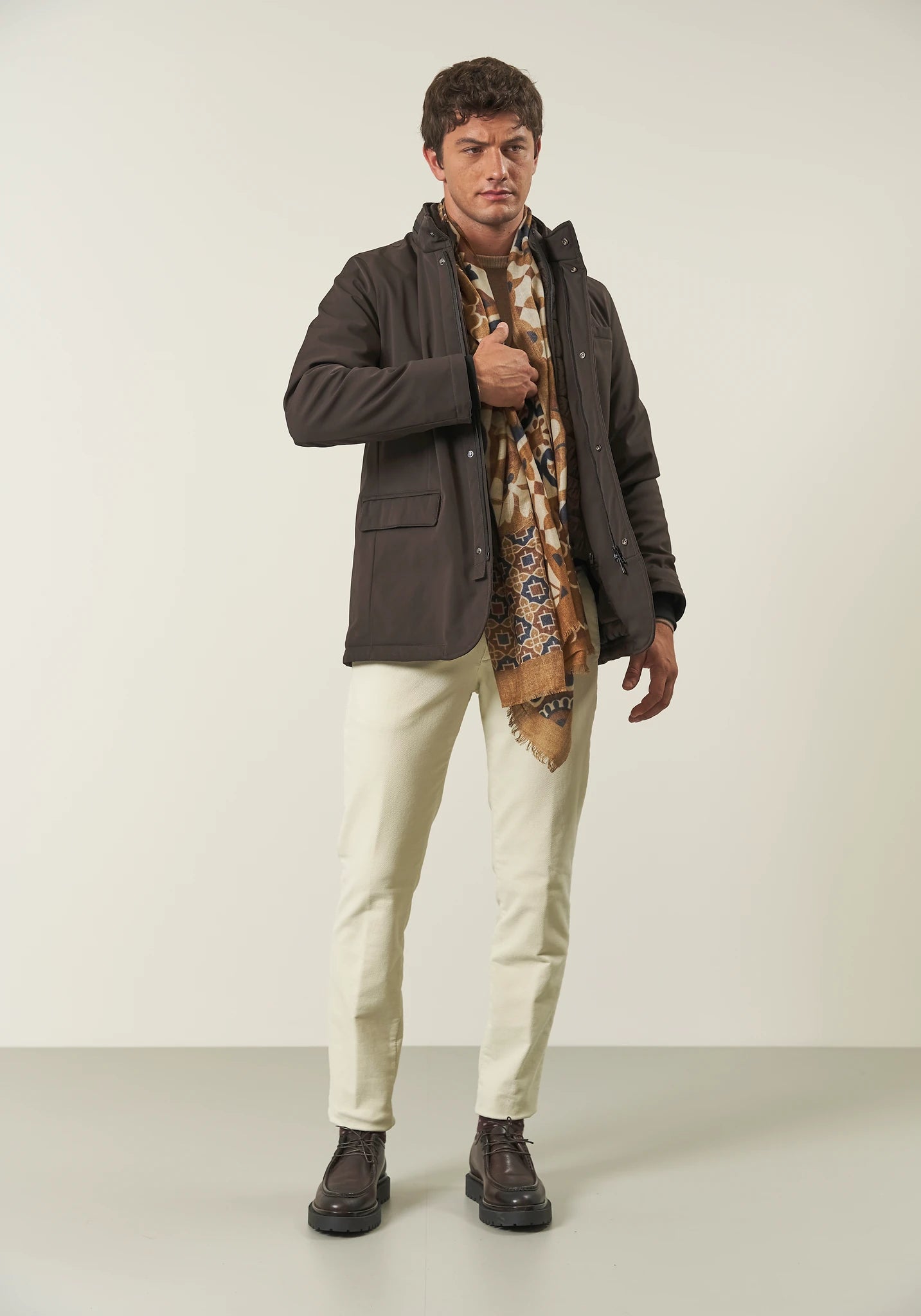 Field Jacket marrone tessuto tecnico-Angelico