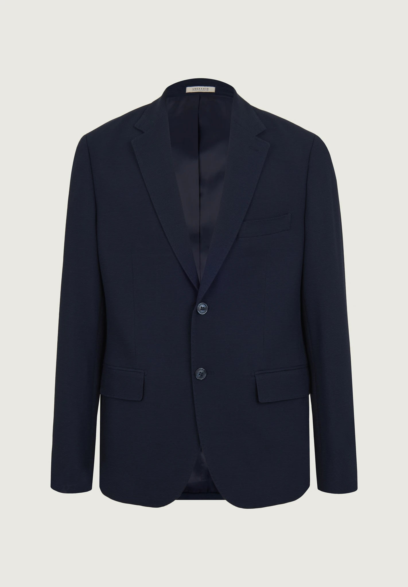 Blaue Jersey-Jacke Vierjahreszeiten-Webmuster Comfort Fit Angelico 1