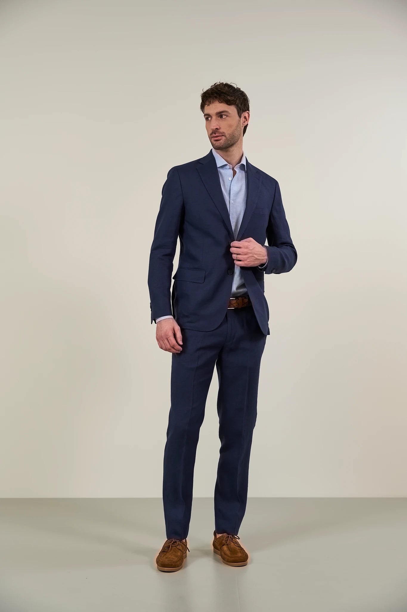 Pantalone blu lino | Angelico