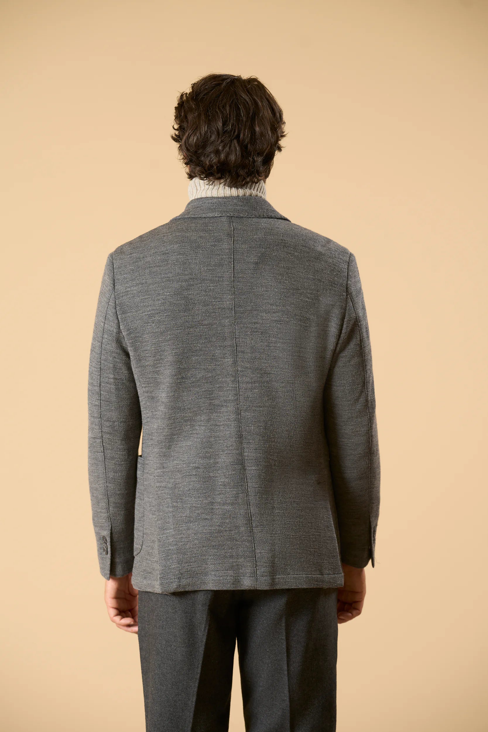 Graue Jersey-Jacke aus Wollmischgewebe Angelico 8
