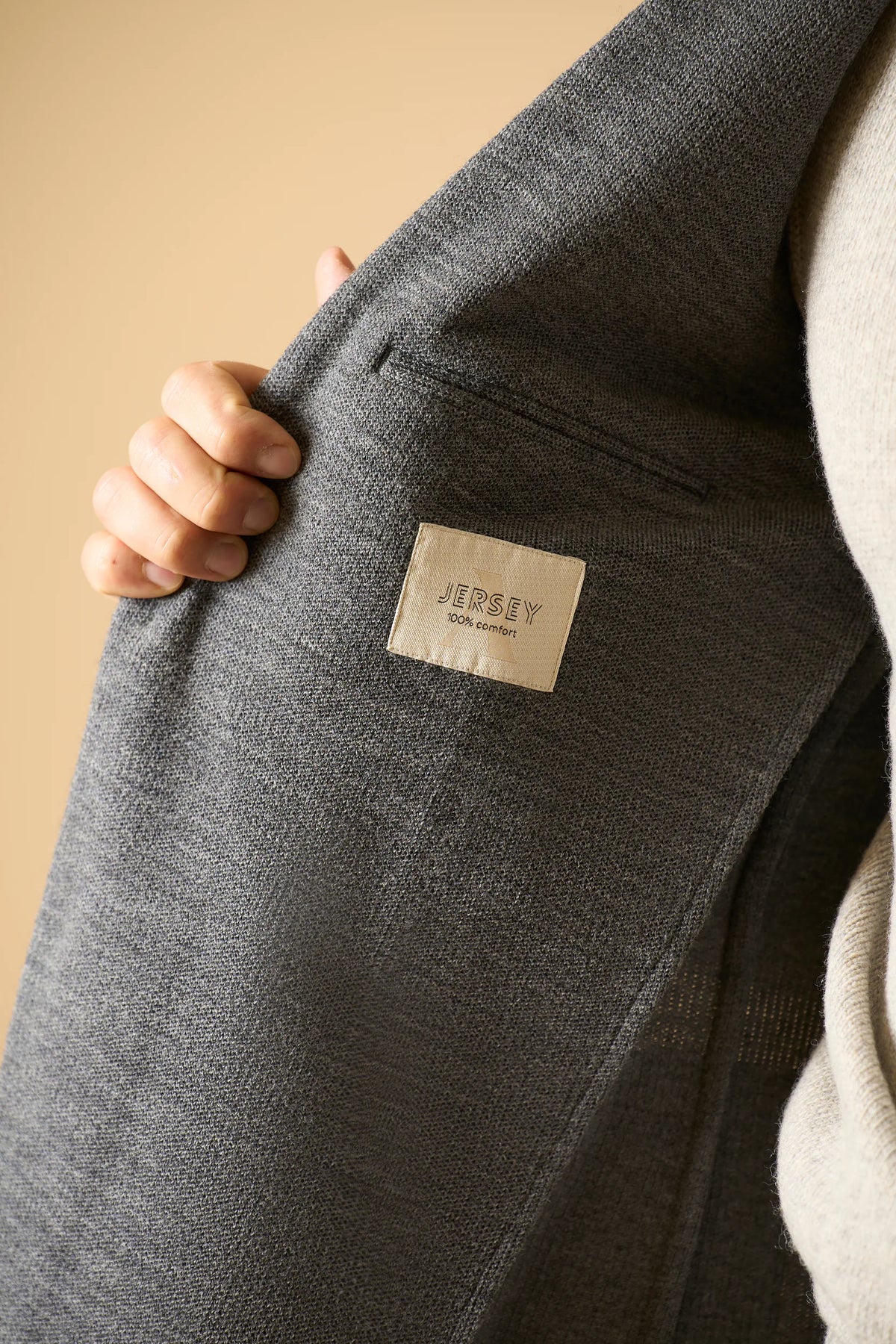 Graue Jersey-Jacke aus Wollmischgewebe Angelico 7