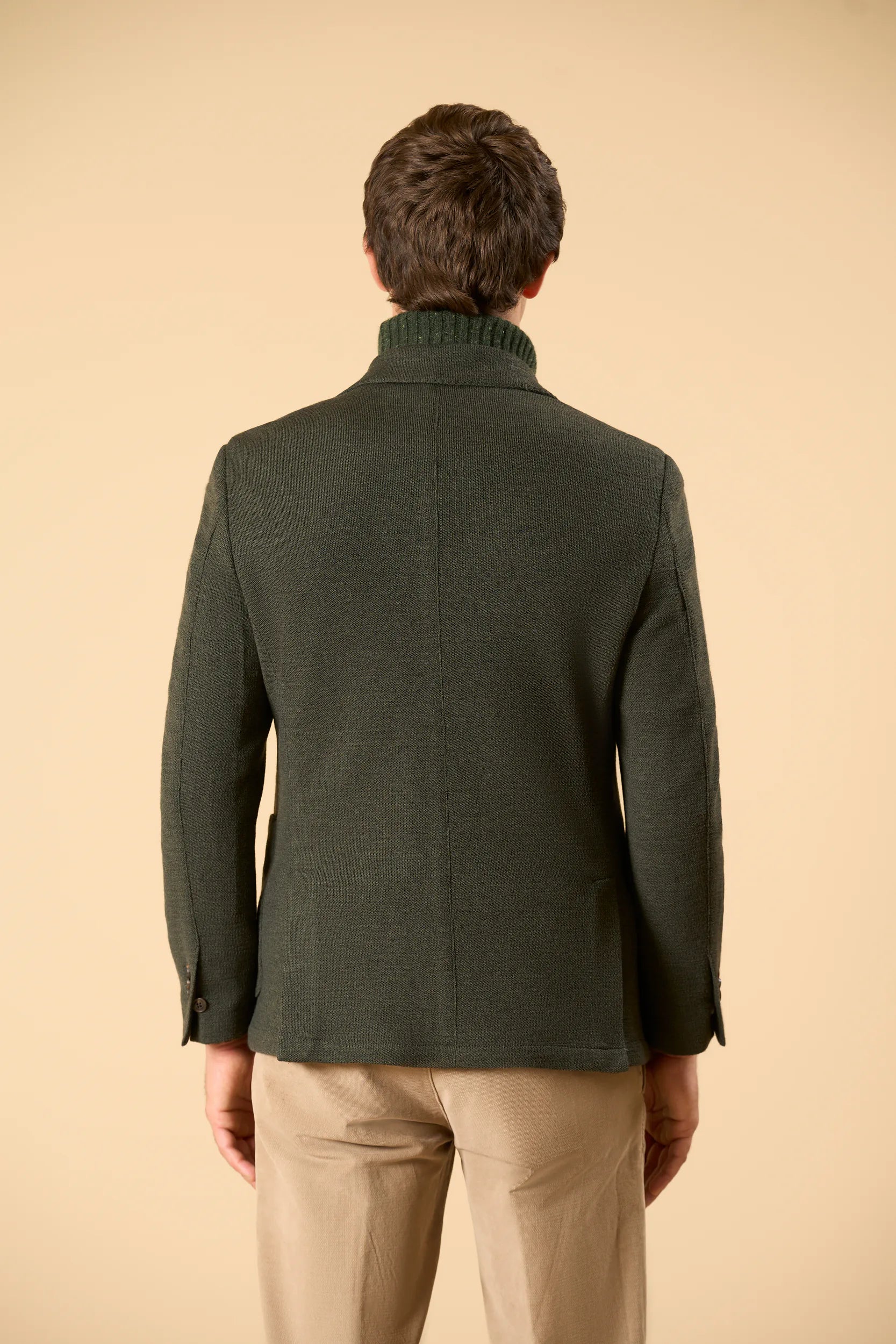 Grüne Jacke aus Jersey-Wollmischung Angelico 7