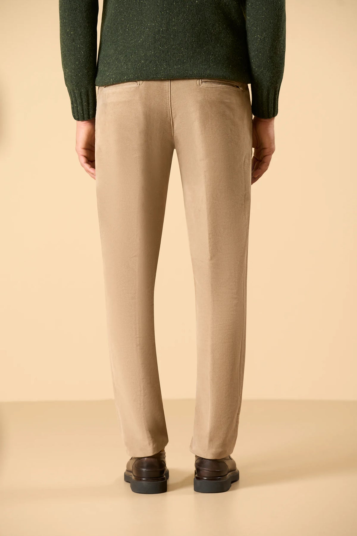 Jacquard-Pants in Kittfarbe aus Manchesterstoff, Custom Fit Angelico 5
