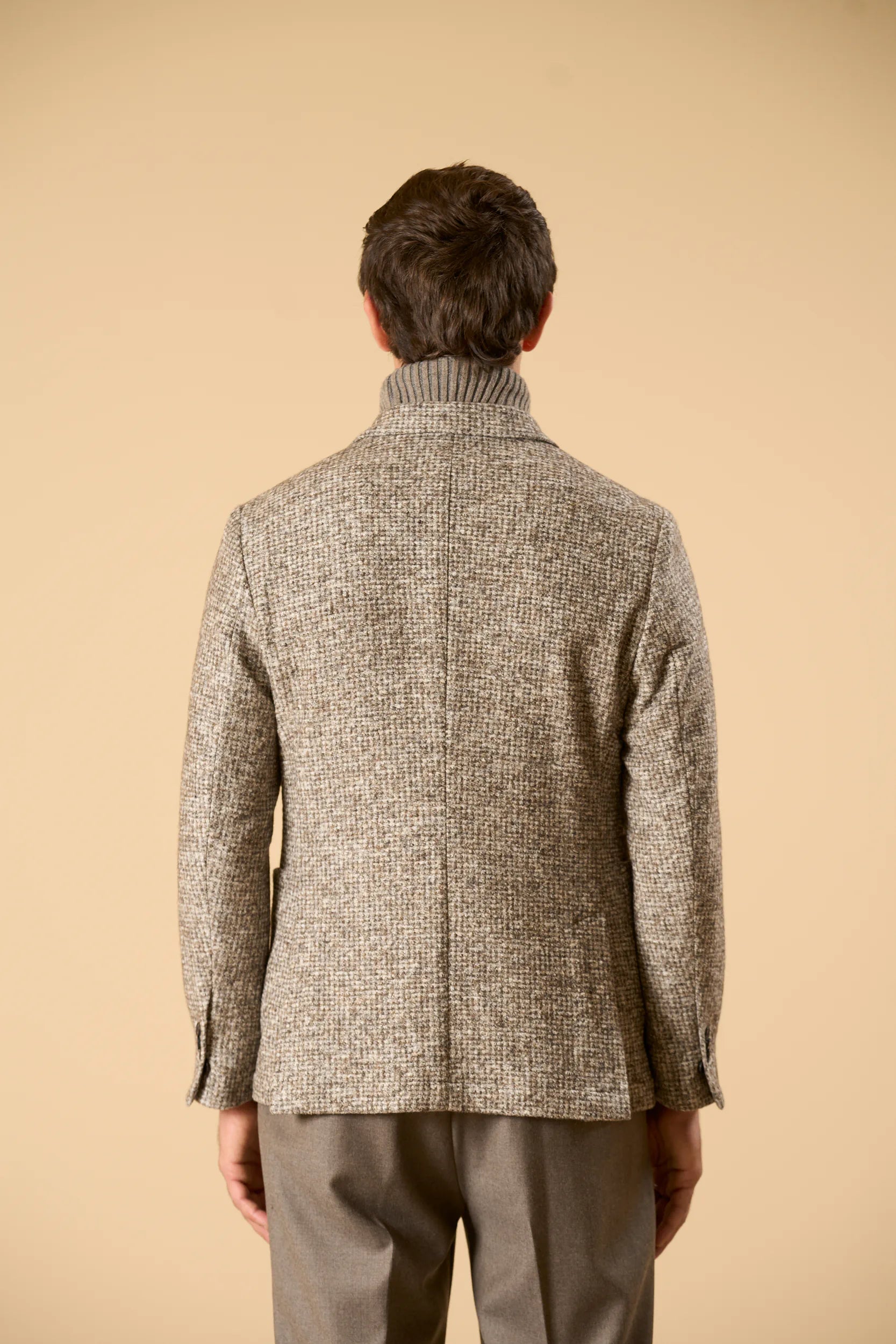 Giacca naturale jersey microdisegno custom fit Angelico 6