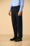 Pantalone blu twill cotone stretch con pinces