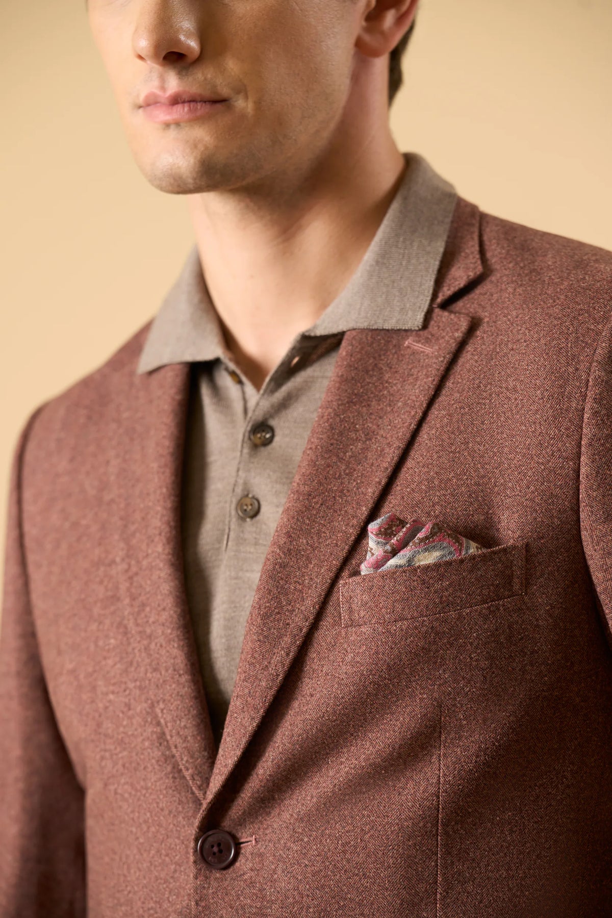 Giacca burgundy resca lana custom fit