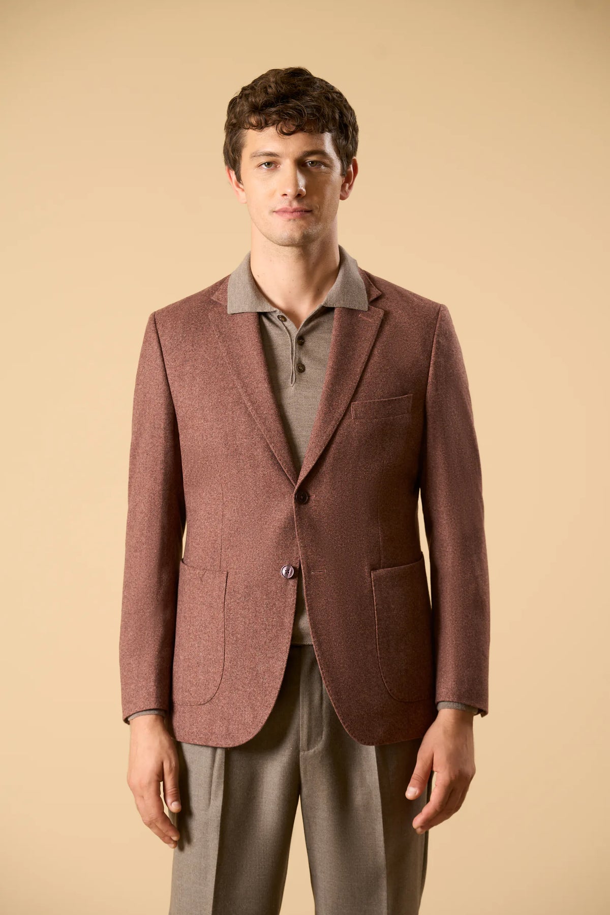 Giacca burgundy resca lana custom fit