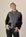 Giacca in maglia grigio nero collo coreano-Angelico