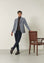 Giacca celeste decostruita sale pepe custom fit-Angelico