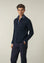 Overshirt blu misto lana-Angelico
