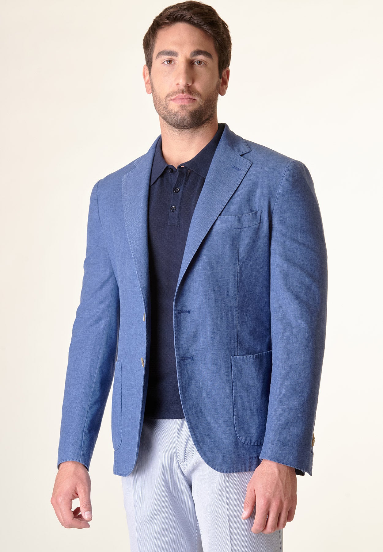 Avio cotton-linen dyed jacket custom fit