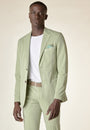 Giacca tinto capo verde cotone stretch slim fit-Angelico