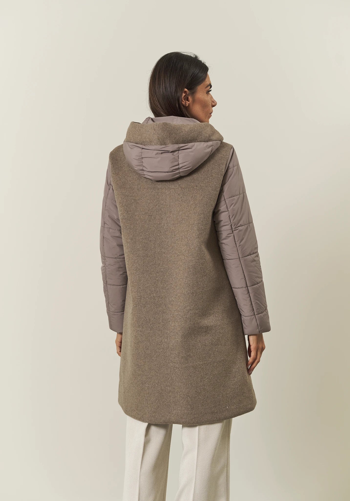 Giaccone Cappuccio Inserti Trapuntati-Angelico