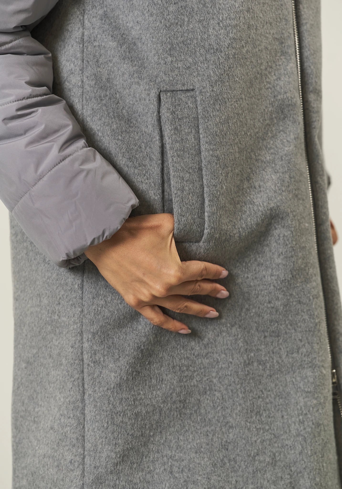 Giaccone Cappuccio Inserti Trapuntati-Angelico