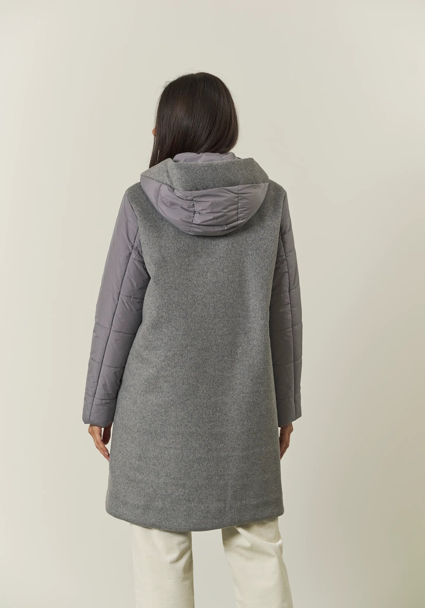 Giaccone Cappuccio Inserti Trapuntati-Angelico