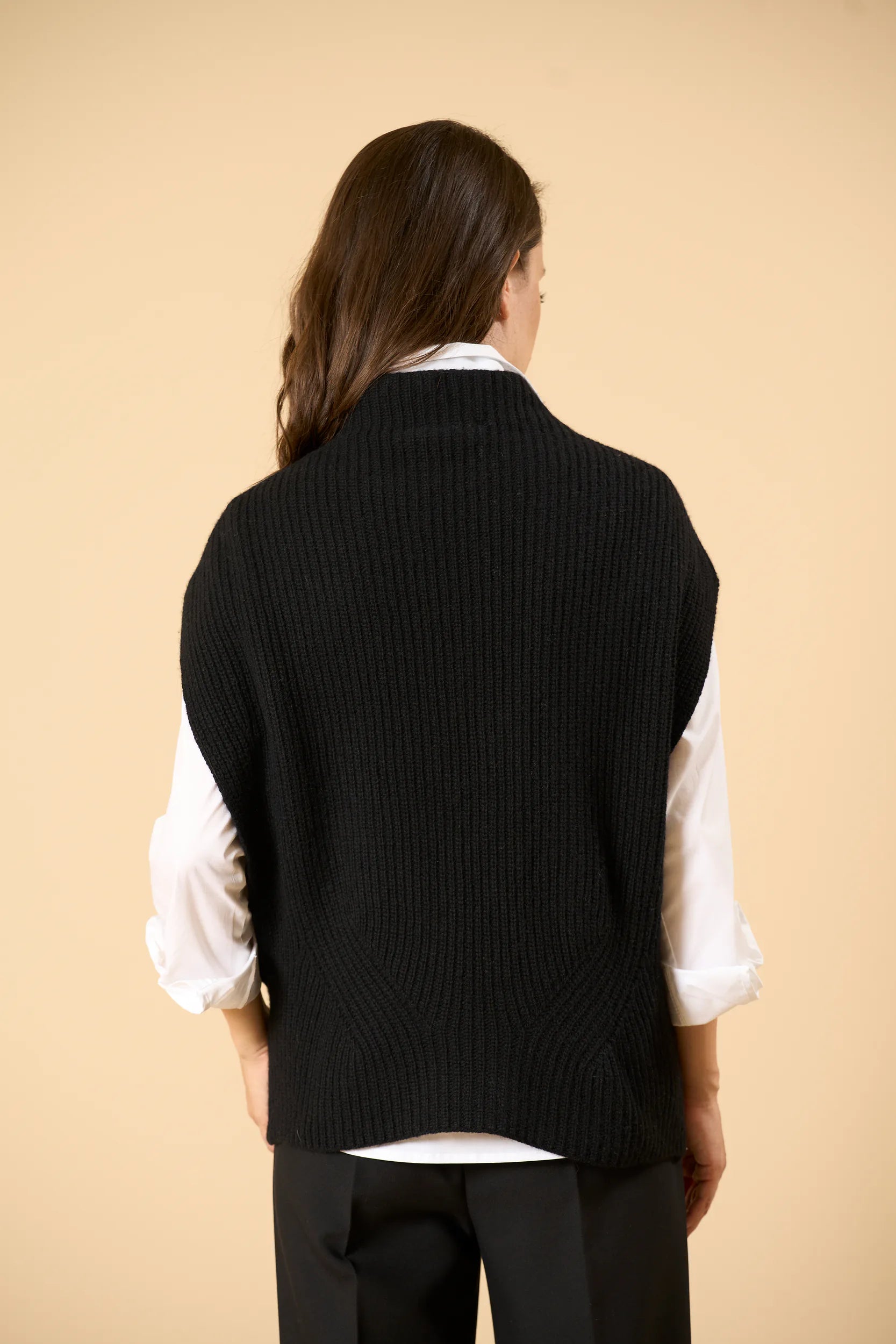 Cashmere Blend Vest - Black Angelico 8