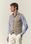 Gilet con bottoni beige lana merinos Harmony-Angelico
