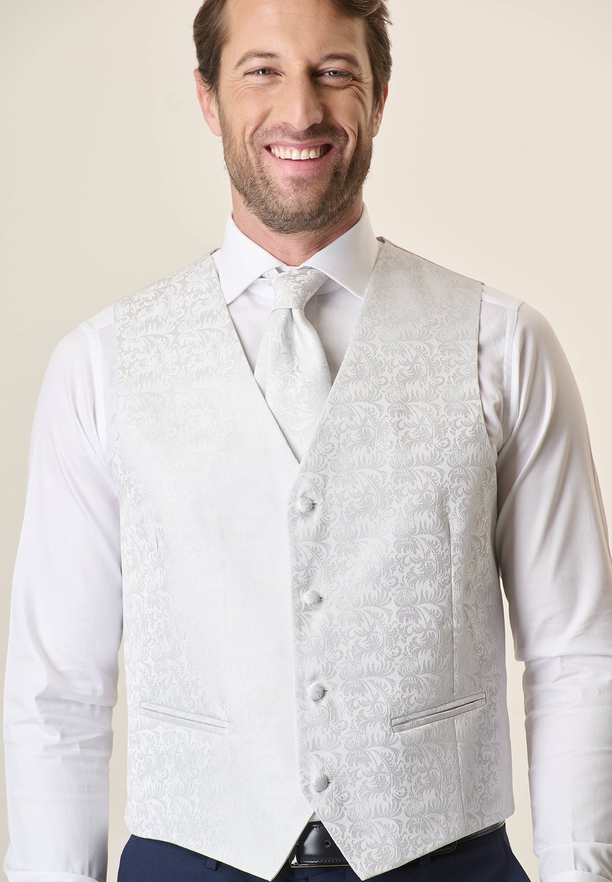 Pearl damask ceremony vest