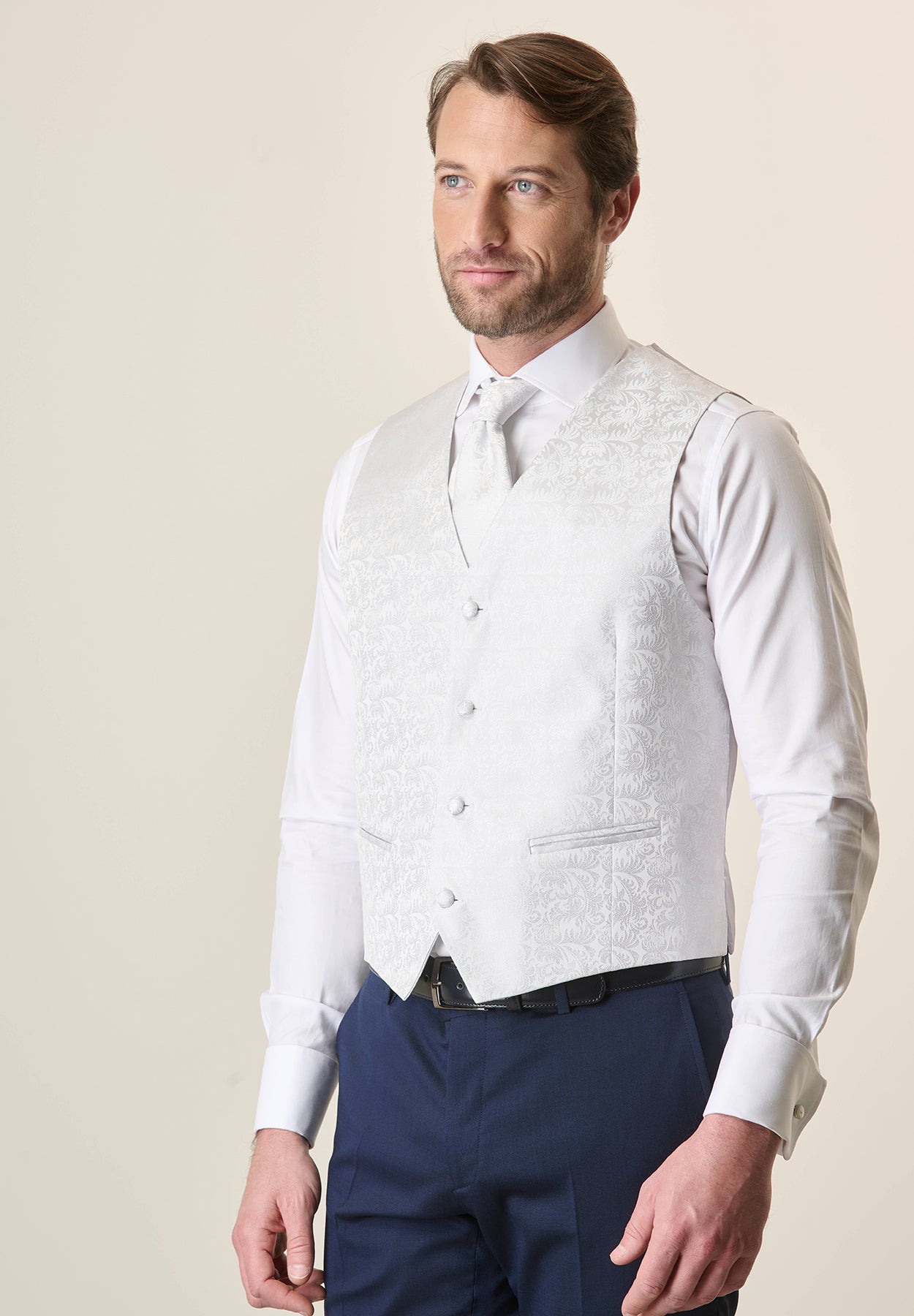 Pearl damask ceremony vest