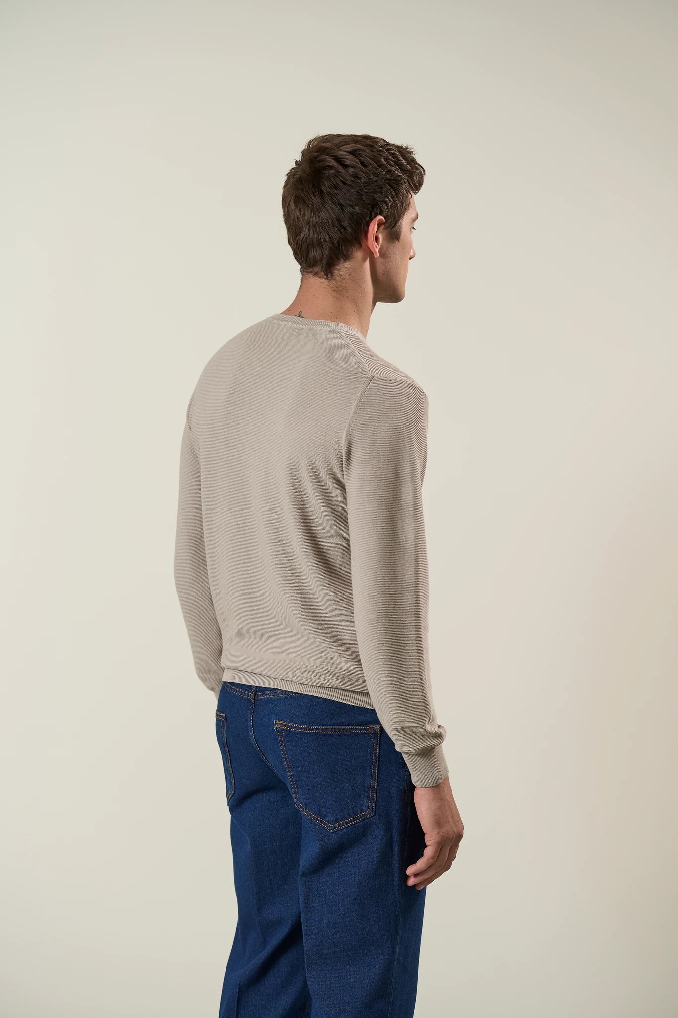 Girocollo grigio chiaro cotone barrè Angelico 4