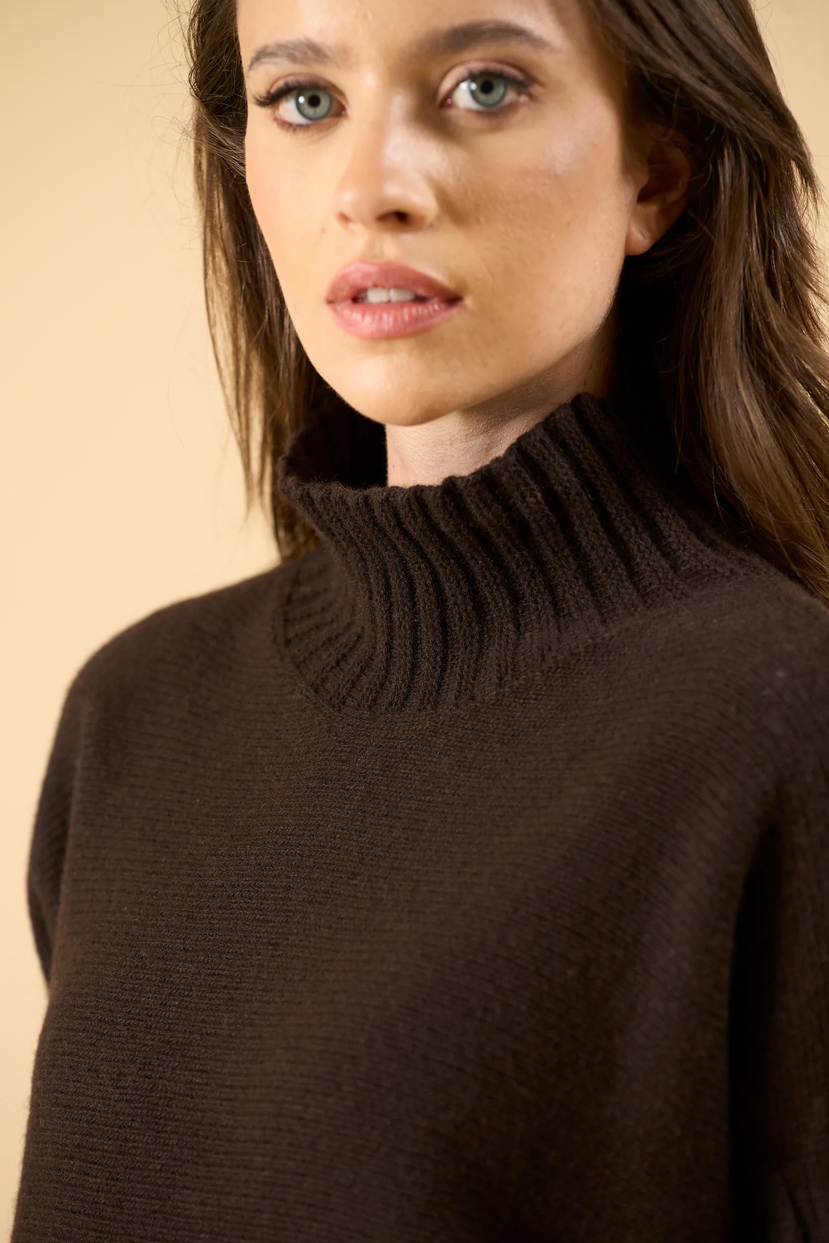 3/4 Sleeve Turtleneck - Brown Angelico 2