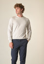 Girocollo grigio chiaro misto cashmere-Angelico