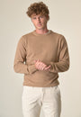 Girocollo cammello misto cashmere-Angelico