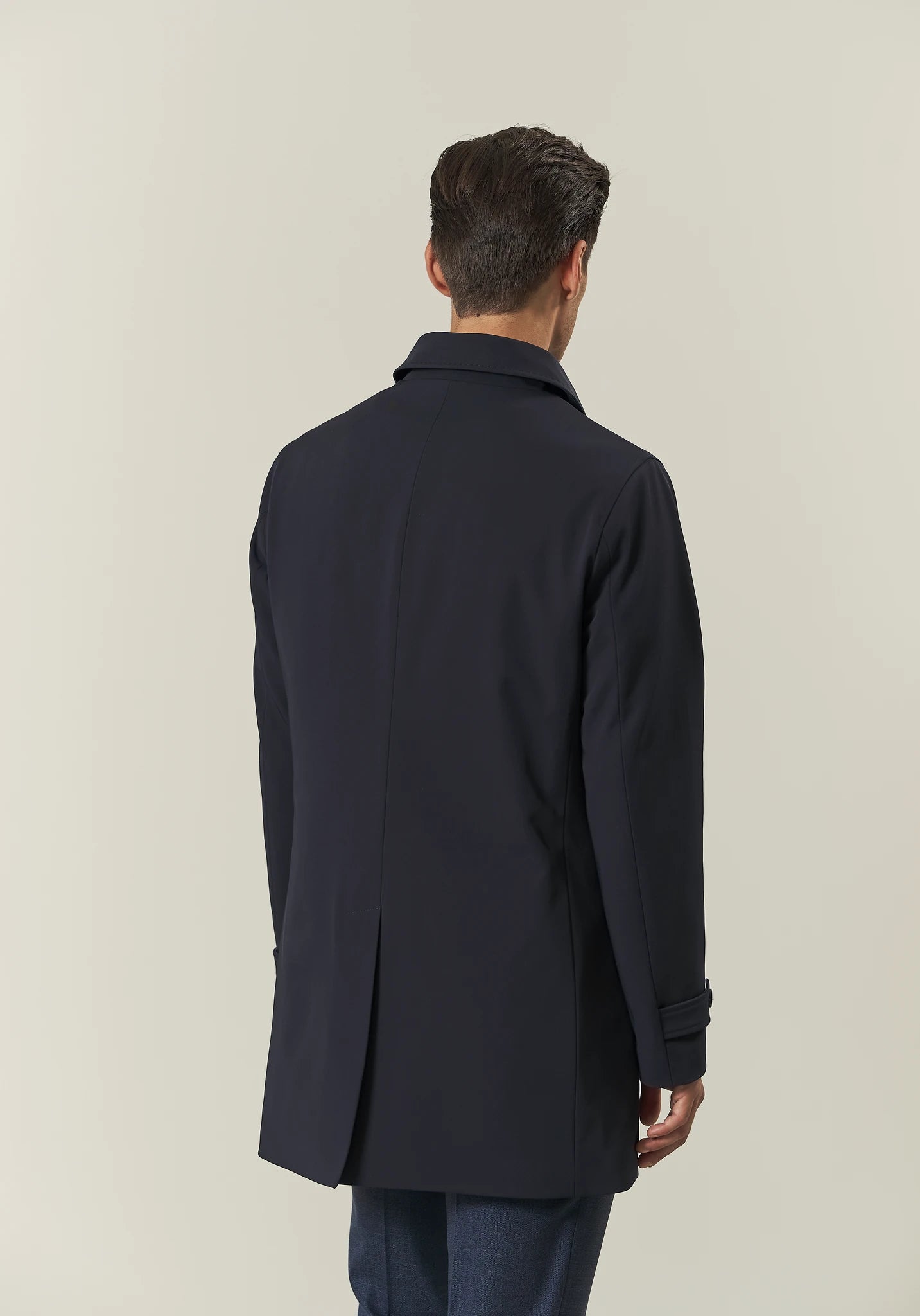 Impermeabile tecnico blu imbottito-Angelico