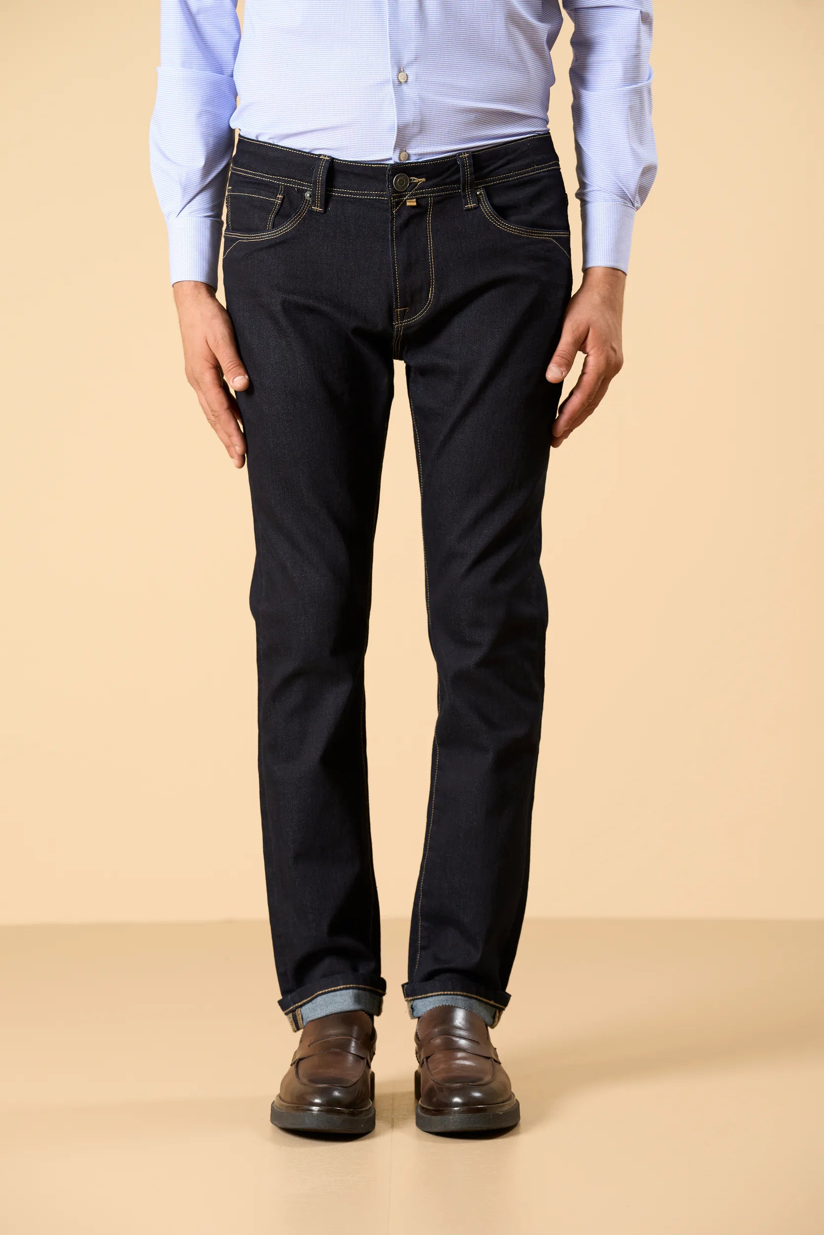 5-Pocket Jeans - Dark Denim Angelico 1