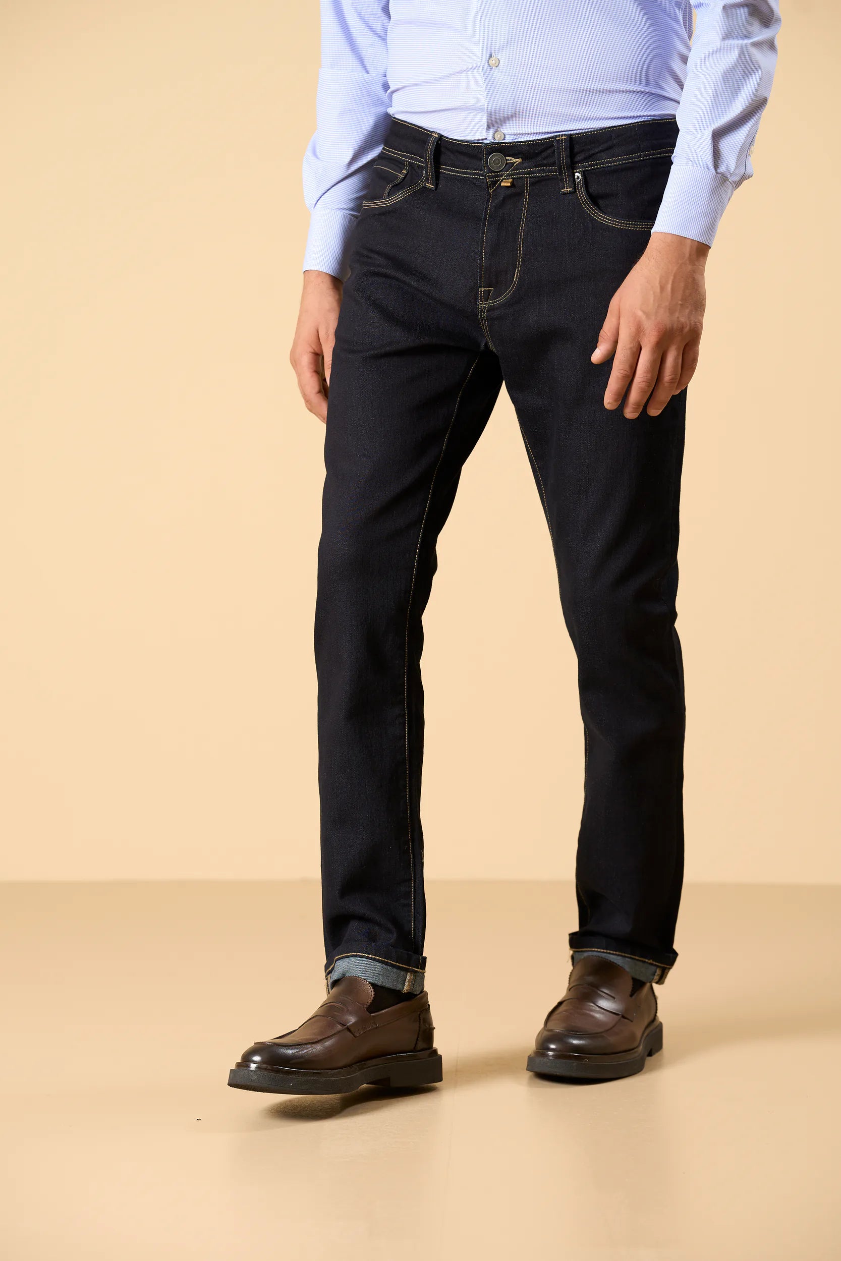 5-Pocket Jeans - Dark Denim Angelico 4
