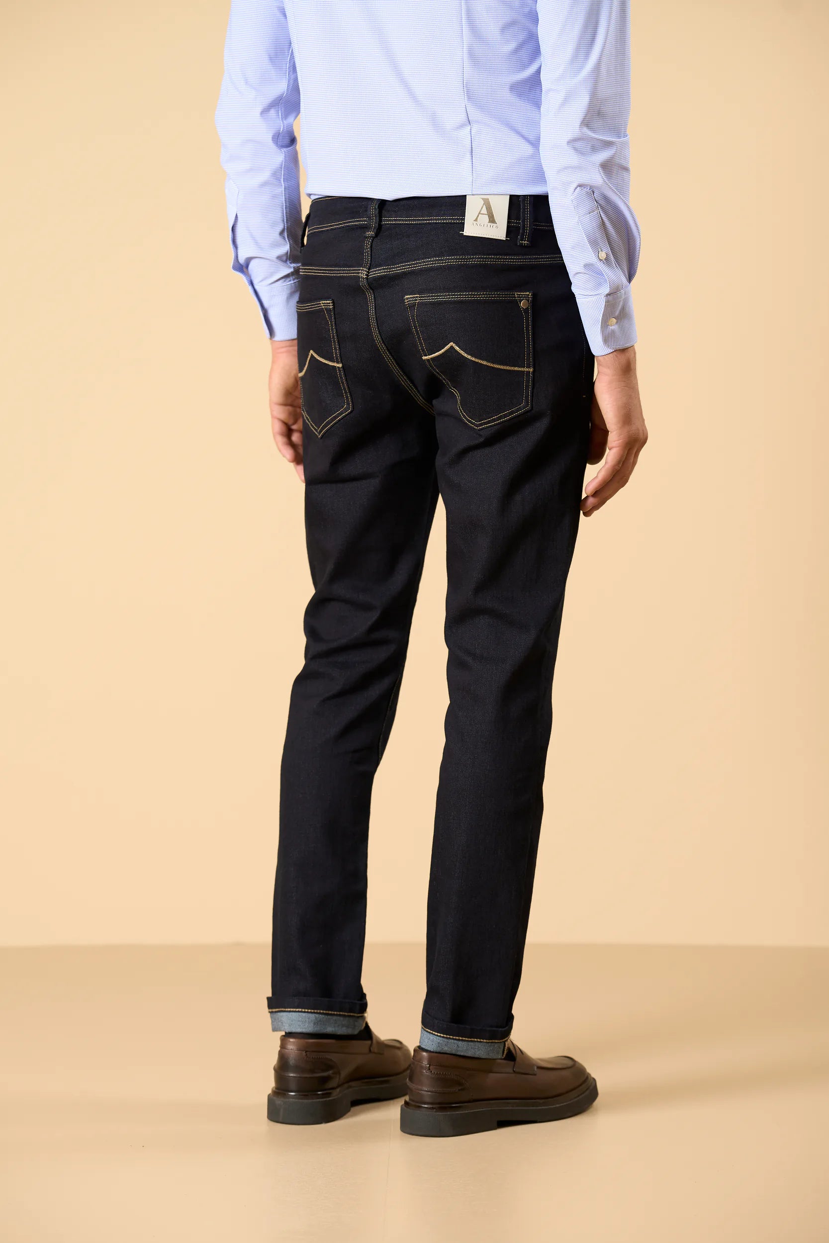 5-Pocket Jeans - Dark Denim Angelico 5