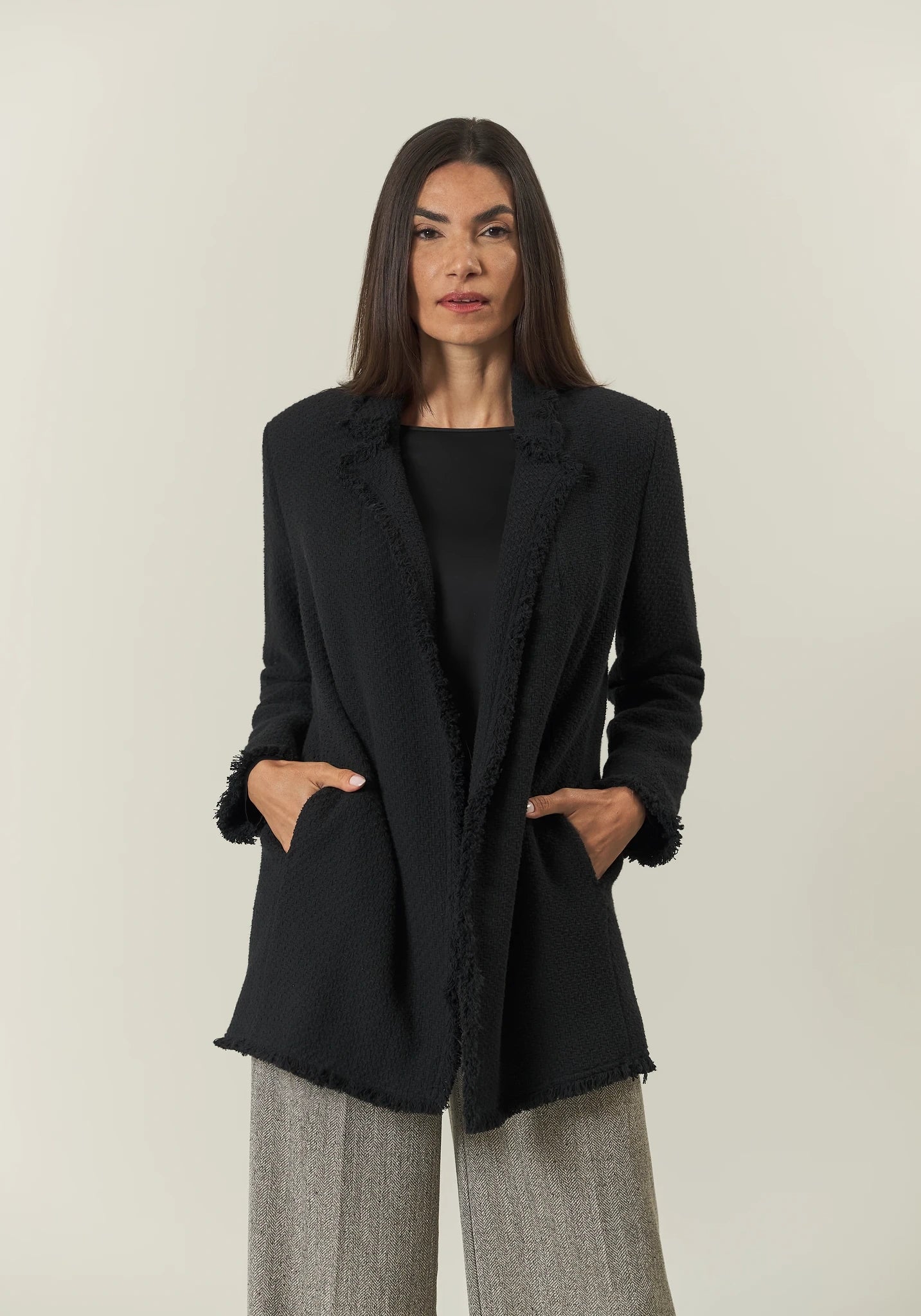 Giacca Lunga Donna Eien USA Modello Swing Nero 1XL - Nuova (senza Etichette)