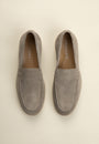 Beige Slip-On-Loafer aus Wildleder