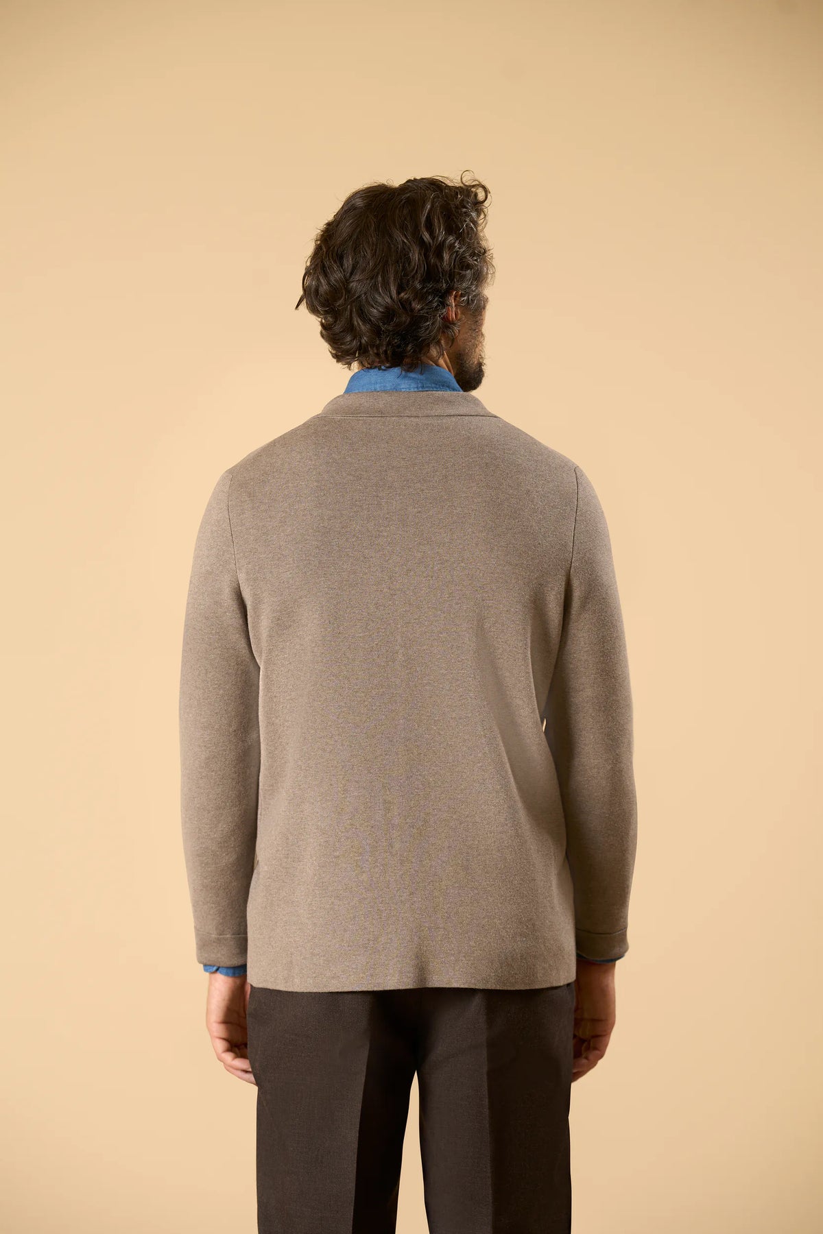 Übershirt aus greigem Baumwoll-Punto-Milano Angelico 5