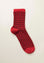 Calzini rossi Pied de Poule cotone stretch-Angelico