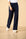 Pantalone blu velluto a coste con risvolto