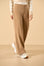 Pantalone beige velluto a coste con risvolto