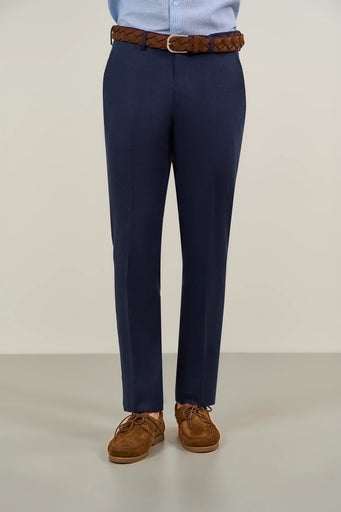 Blaue Leinenhose