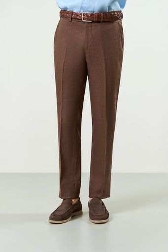 Braune Leinenhose