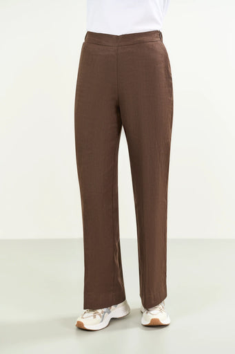 Pantalone moro modello palazzo lino