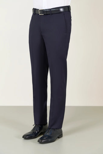 Pantalone blu sallia lana stretch custom fit