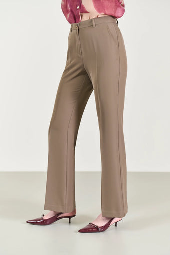 Pantalone moro tessuto cady a zampa