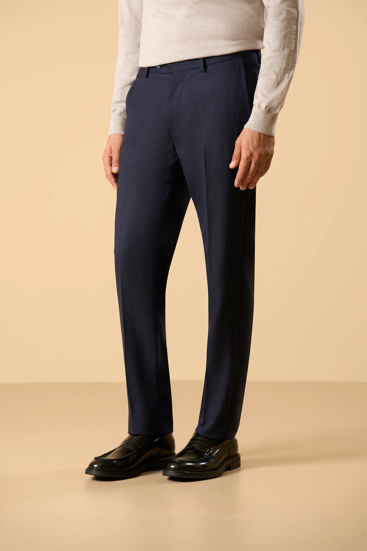 Blue suit Resca virgin wool Superfine 110's custom fit Angelico 8